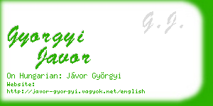 gyorgyi javor business card